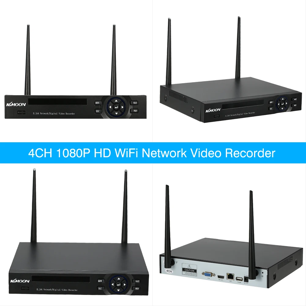 KKmoon 4CH 1080P Беспроводной NVR комплект Wi-Fi CCTV системы ИК Открытый Водонепроницаемый 720P 1.0MP IP камера P2P видеонаблюдения
