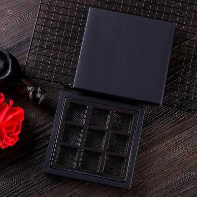 black 16,8*16,2*2,4 см шоколада коробка для миндального печенья, конфеты. крекер коробка packaging.100piece \ Лот - Цвет: black