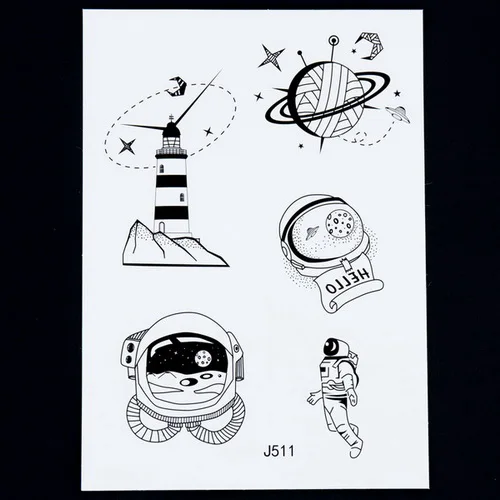 J511B Tattrendy Горячая черно-белая хна татуировки наклейки флэш временные водонепроницаемые кружева вдохновили тело индийская рука бабочка Ловец снов - Цвет: J511B