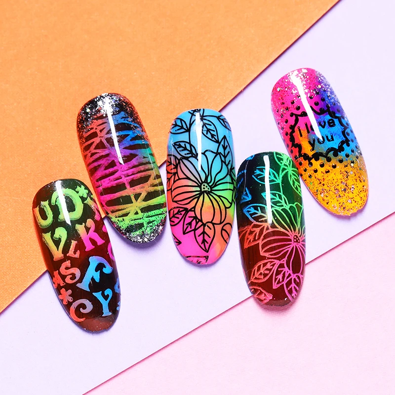 Неоновый пигмент для ногтей 11 цветов блестящий порошок флуоресцентные цвета