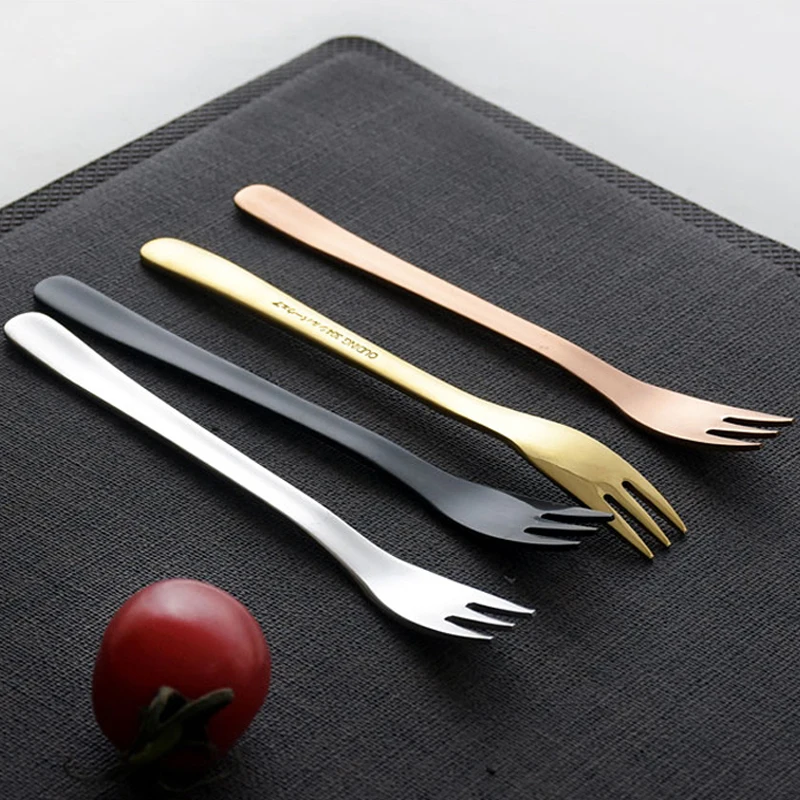 1 шт. Нержавеющая сталь торт-закуска Фруктовый чай вилка ужин для салата коктейль