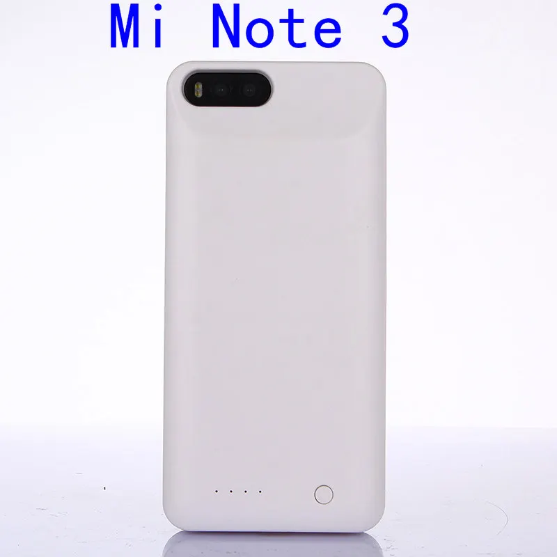 Mi Note 3-White Чехол для зарядного устройства для Xiaomi mi A1 5X mi 6 6 mi note 3 противоударный чехол для питания s Внешний внешний аккумулятор Зарядка задняя крышка Capa - Цвет: Mi Note 3-White