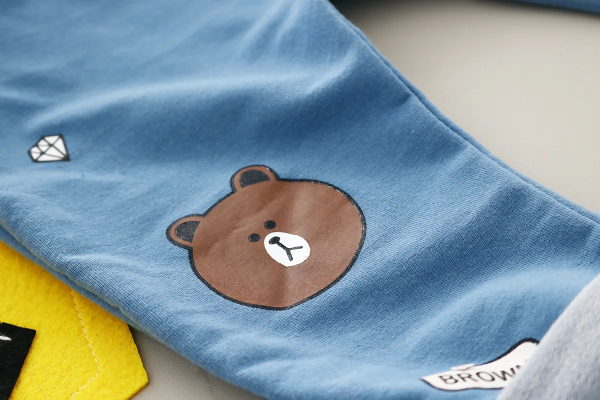 

2018 new Autumn childrens Clothing Sets Cartoon lovely bear Printing Sweatshirts+Casual Pants 2Pcs Suits for Baby Clothes