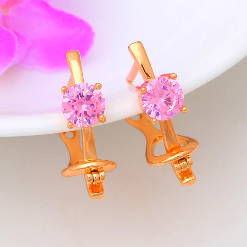 Рождественские подарки розовый кристалл серьги для подростков Обувь девочек