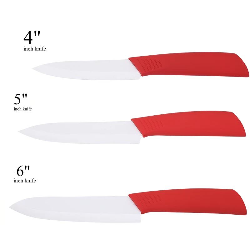 4inch 5inch 6inch Кухонные ножи, набор кухонных керамических ножей 3, 4, 5, 6 дюймов, циркониевые белые лезвия для очистки овощей, фруктов, нож шеф-повара, кухонные инструменты - Цвет: 4inch 5inch 6inch
