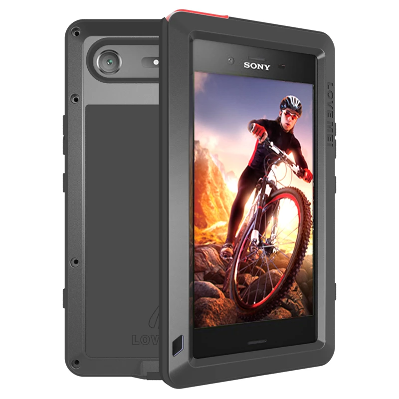 LOVE MEI Aluminum Metal Case For Sony Xperia XZ1 / Compact Armor Shockproof Life Waterproof Cover Capa | Мобильные телефоны и