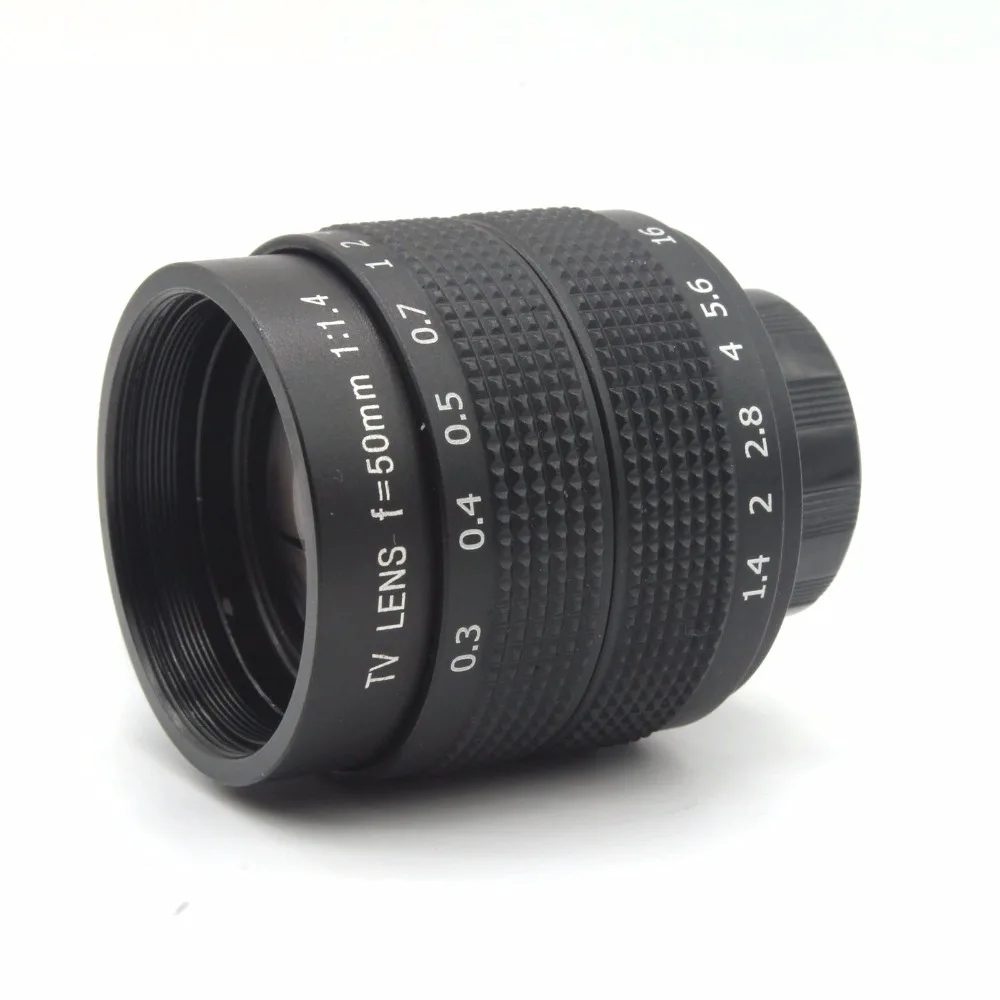 Фуцзянь 50 мм F1.4 CCTV ТВ Объектив + C EOS м макрокольцо для Canon беззеркальная камера/для