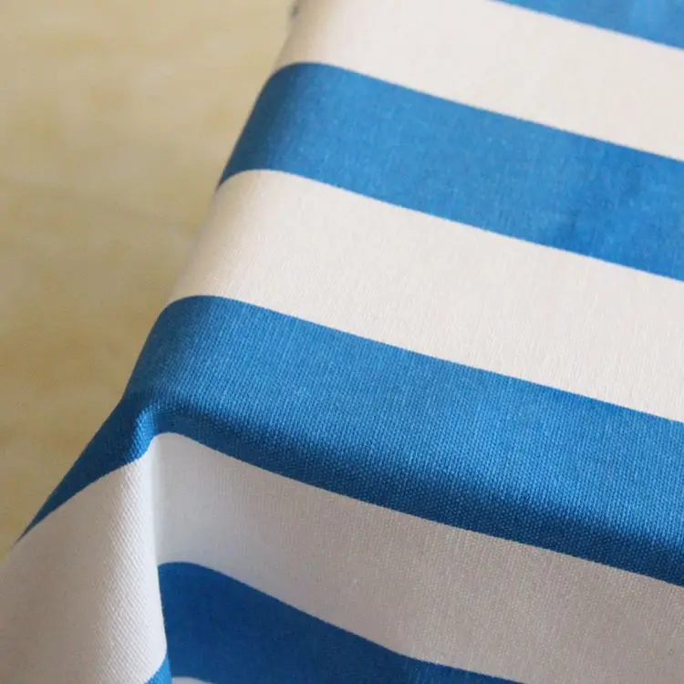 Mediterranean style blue and white striped canvas table cloth cotton many sizes | Дом и сад