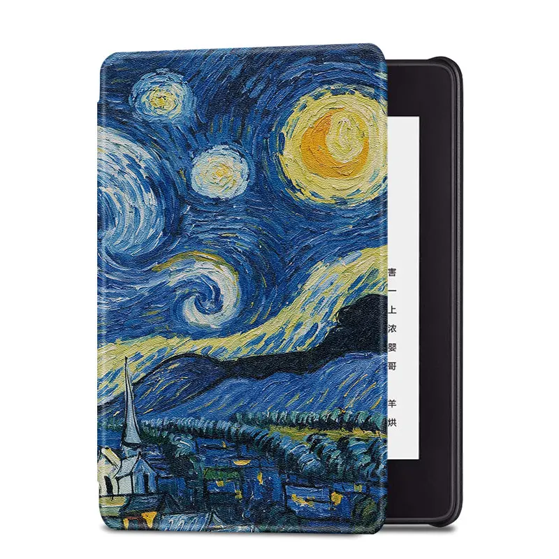 Starry Sky Умный чехол-Обложка BOZHUORUI для Amazon New Kindle Paperwhite 4 eReader(10 поколение выпущено) Магнитный Ультратонкий чехол - Цвет: Starry Sky