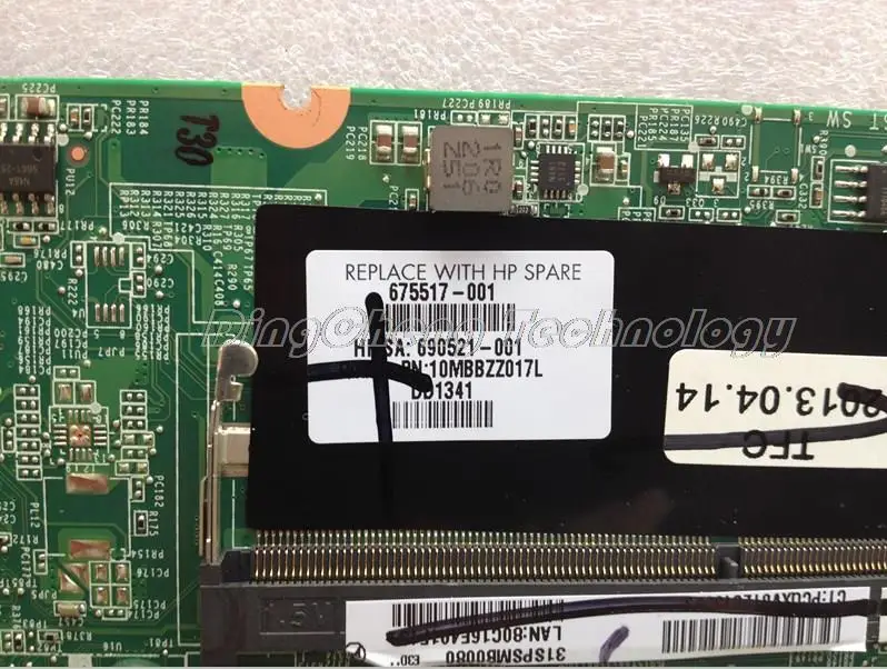 Материнская плата для ноутбука hp ENVY 14 14-3000 675517-001 HM65 i5-2467M cpu со встроенной