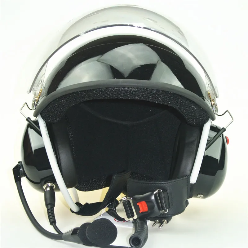 Noise cancel Paramotor helmet with full headset Black white blue powered paraglider free shipping | Спорт и развлечения