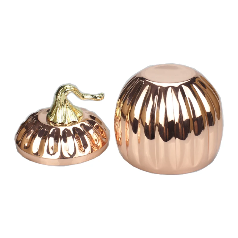304 stainless steel copper plated cocktail glass creative pumpkin cup shape gold lid bar wine 500ml | Дом и сад