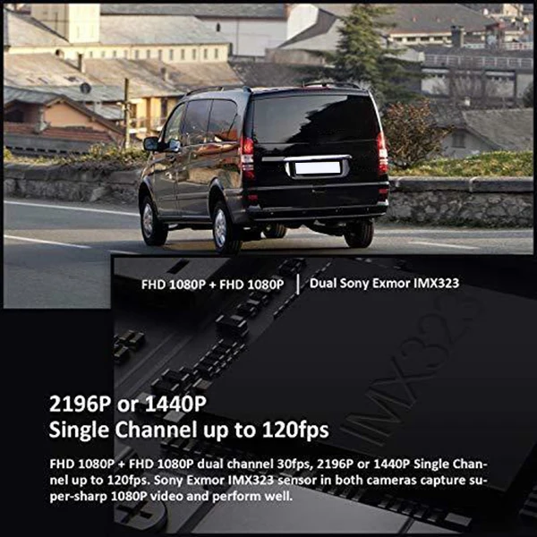 P28 Dash Cam с Wifi Dual 1920X1080P фронтальная и каютная камера