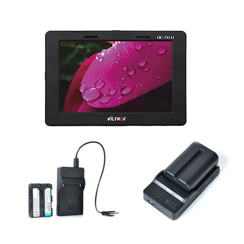Viltrox 7 'DC 70 II цветной TFT ЖК монитор HDMI AV вход 1024*600 DSLR камера + NP FM500H аккумулятор