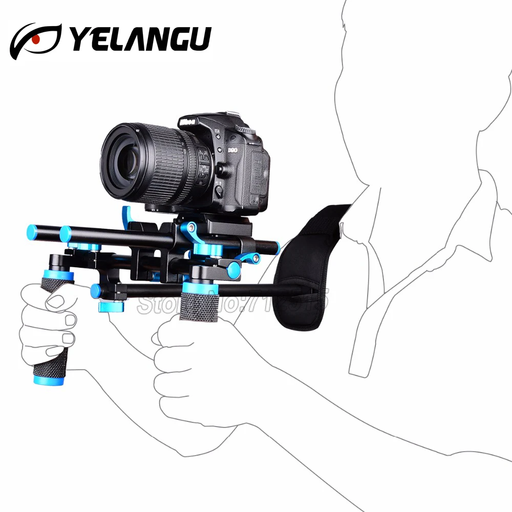 YELANGU D4 DSLR Rig Movie Kit плечевой держатель легко для съемки DV 5d mark ii 6d d800 d610 Стабилизатор