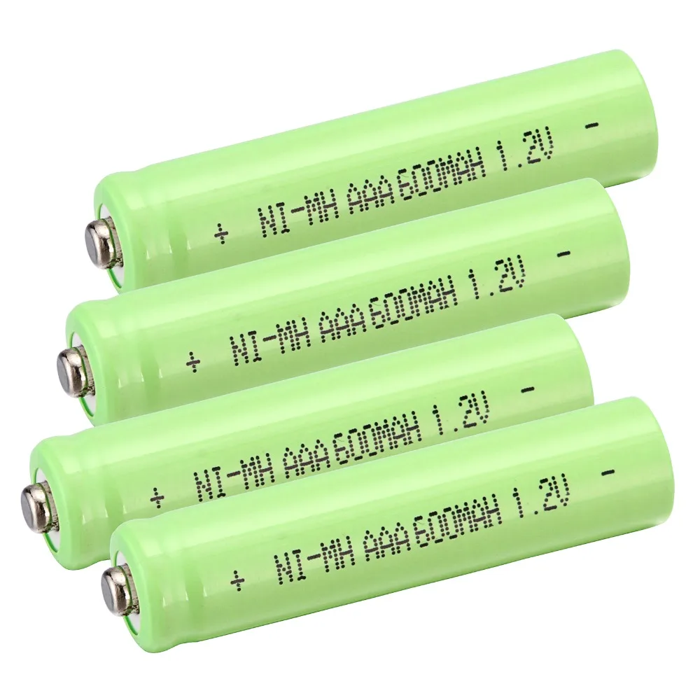 Зеленый 3A AAA перезаряжаемые батареи 1 2 V 600mAh NIMH ni mh аккумуляторная