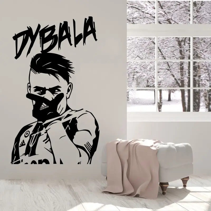 CHM Portero de futbol etiqueta engomada del jugador Deportes Futbol coche cascos nombre dybala деколь 1221|Наклейки на стену| |