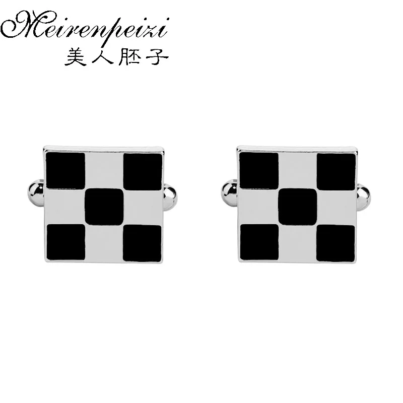 

Vintage Style Lattice Cuff Links Geometric Grid Square Cufflinks Personalized Men Gentleman Elegant Wedding Cuff Link Gift