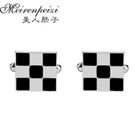 vintage style lattice cuff links geometric grid square cufflinks personalized men gentleman elegant wedding cuff link gift