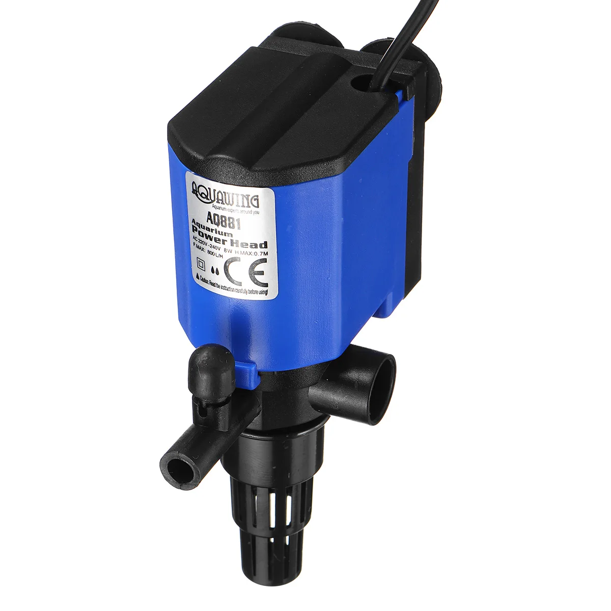 AQ881 3 в 1 аквариумный погружной насос кислородный Powerhead фильтр для воды аквариумный пруд 220-240 в 360 градусов водопоглощение синий ABS - Цвет: AQ881