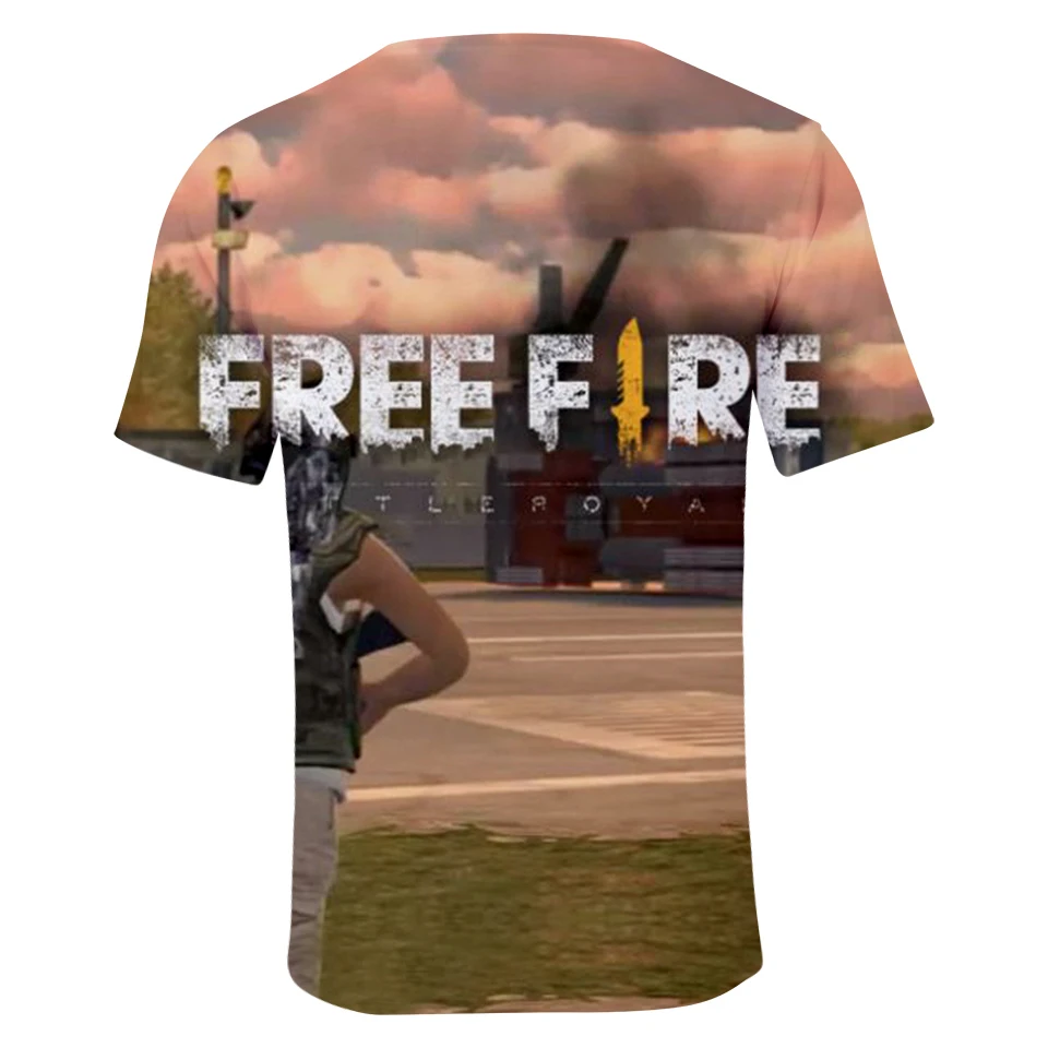Новое поступление, футболка с принтом Free Fire, мужские/женские летние дышащие футболки с коротким рукавом, крутые Топы FreeFire