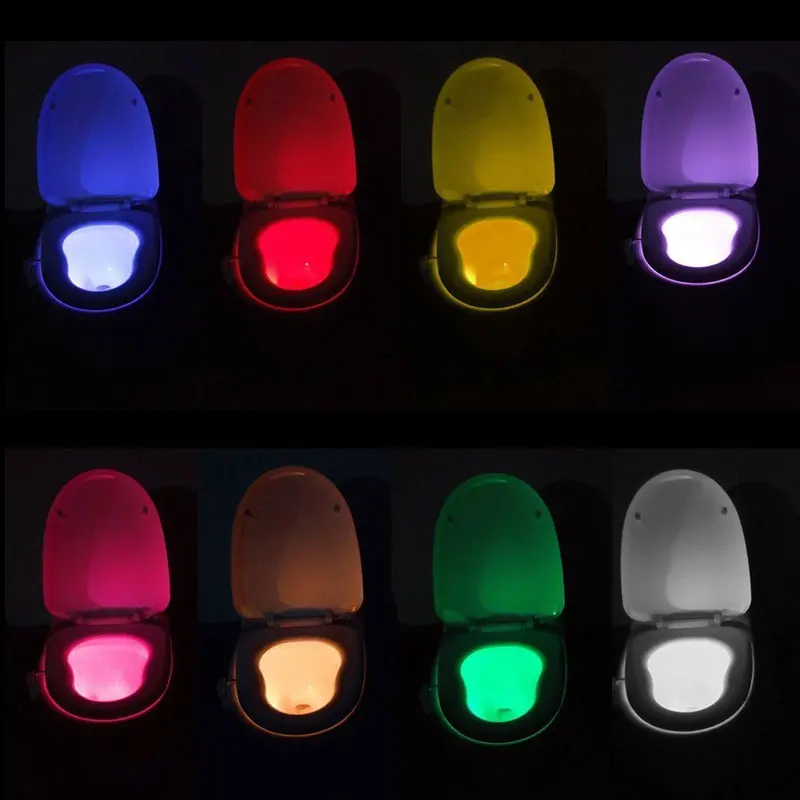 Смарт 5 в USB зарядка 8 цветов ванная туалет Ночной светильник LED лампа для сидения