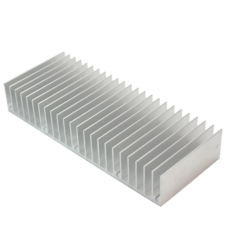 Silver 150x60x25mm Aluminum Heat Sink Radiator Heatsink for Chip Projector VGA RAM LED Power Car Amplifier IC heat dissipation