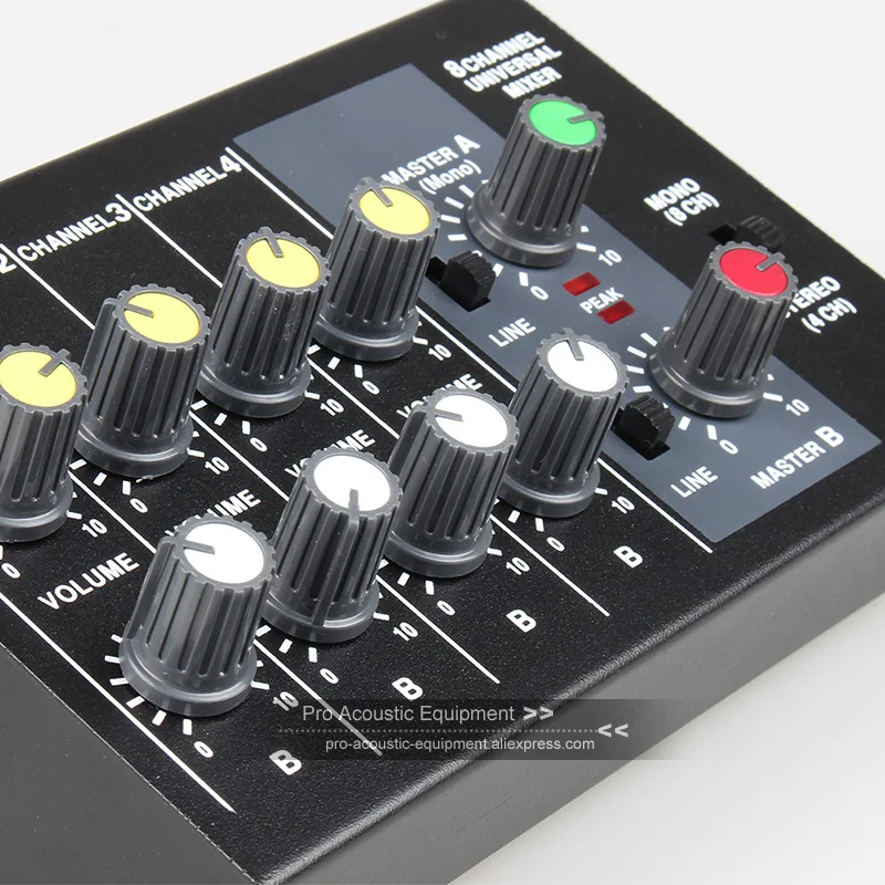8-канальный аудиомикшер для гитары бас-пианино ареофон клавиатура синтезатор