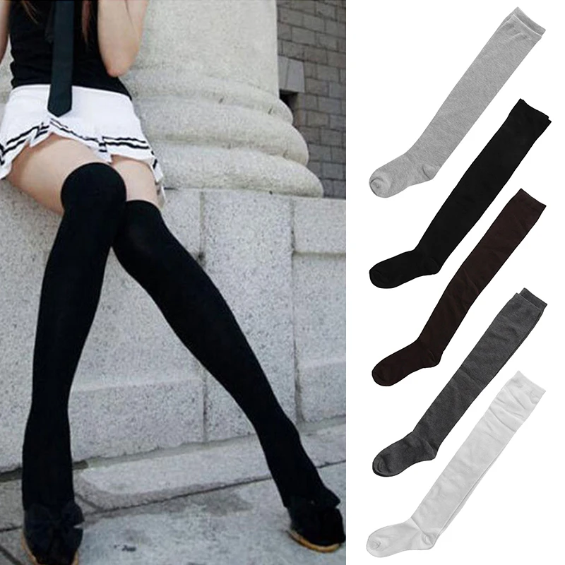 Пикантные Для женщин девочек Хлопковые чулки теплые высокие выше гетры Дамская