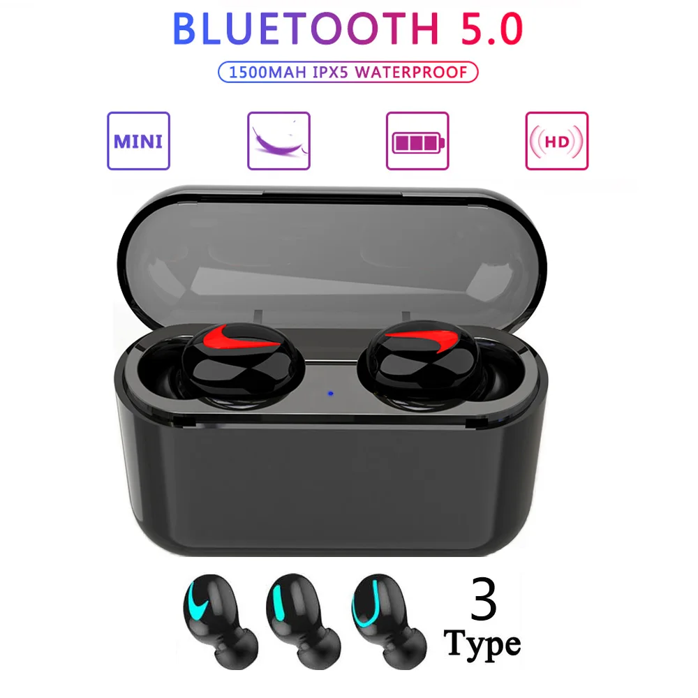 Беспроводные наушники Bluetooth 5,0, наушники-вкладыши, стерео наушники TWS, Bluetooth наушники, беспроводные наушники Bluetooth для Xiaomi, iphone
