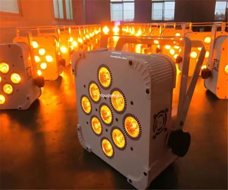 8 lot светодиодный беспроводной DMX RGBAW UV 9x18w 6 in1 Battery LED Par can|Эффект освещения сцены| |