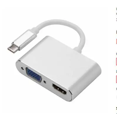 USBC to HDMI 4K 30 Hz VGA Adapter USB 3.1 Type C USB-C Video Converters Adaptor for New Macbook Pro/ Chromebook Pix | Компьютеры и