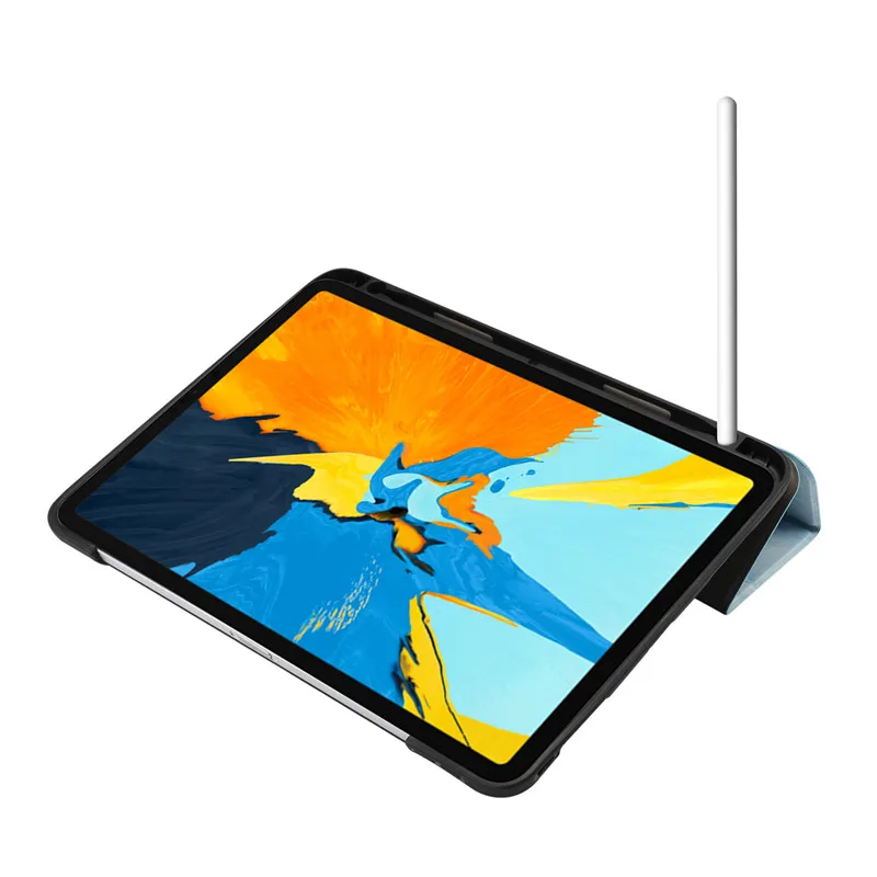 Чехол для Apple iPad Pro 11 дюймов 2018 чехол с держателем карандашей умный кожаный