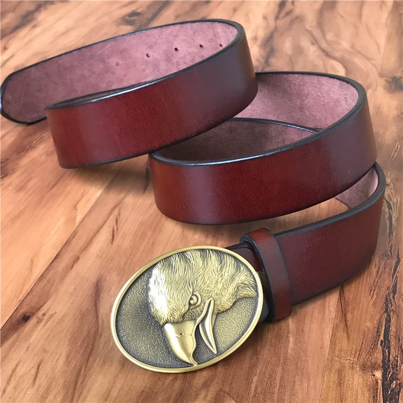 

Brass Eagle Belt Buckles For Men Leather Belt Cowboy Jeans Yellow Belt Ceinture Homme Male Strap Cinturon Hombre Riem MBT0547