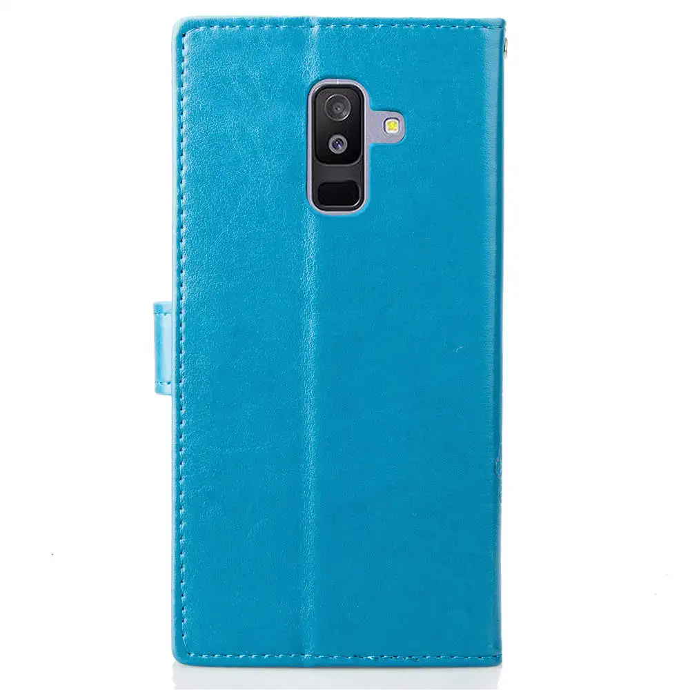 Мягкий кожаный чехол кошелек с откидной крышкой для Samsung Galaxy A7 2018 SM A750F A6 A8 Plus J2 Core A3