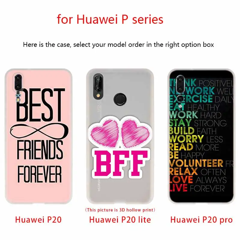 Силиконовый чехол Best Friends Girl мягкий для Huawei P50 P40 P10 P20 P30 Lite Pro P Smart Z 2020 2019 | Мобильные