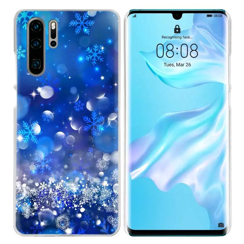 03 Чехол с рождественской снежинкой для huawei P20 P30 P Smart Nova 4 3i P10 P9 P8 mate 10 20 lite Pro Mini жесткий чехол для телефона из ПК - Цвет: 03