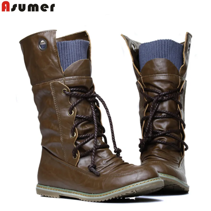 Женские ботильоны из ПУ кожи на плоской подошве|boots flats|ankle boots for womenfashion |