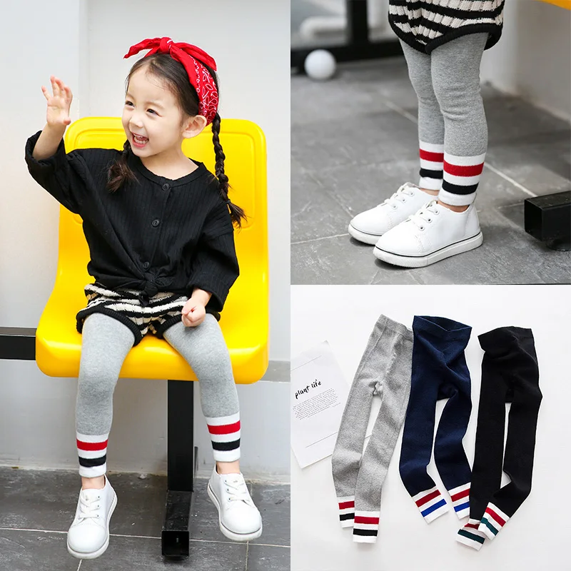 Колготки для девочек на весну осень 2019 Классические колготки в полоску маленьких