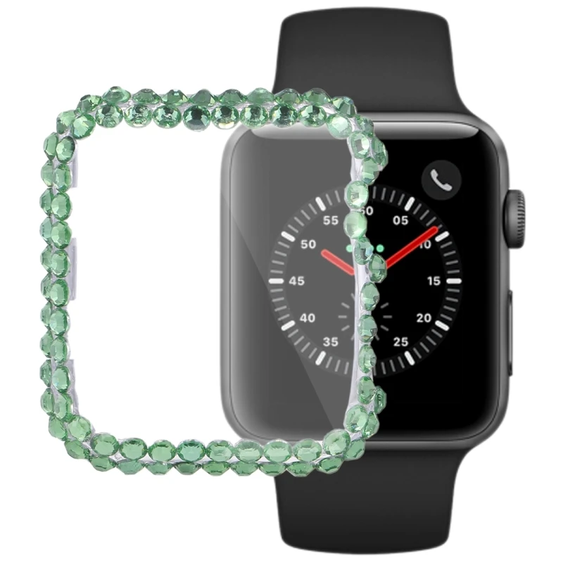 Полный Чехол для Apple Watch модный роскошный дизайн Series 3 и 2 38 мм PC алмазные часы