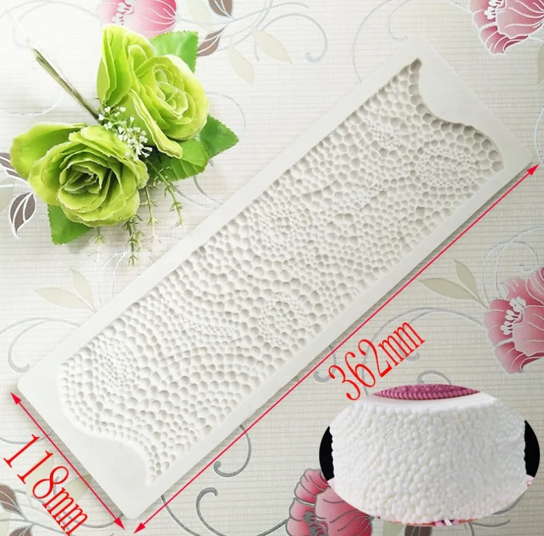 

Food Grade Big Size Silicone Pearl Cake Border Decoration Mold DIY Cake Baking Tools