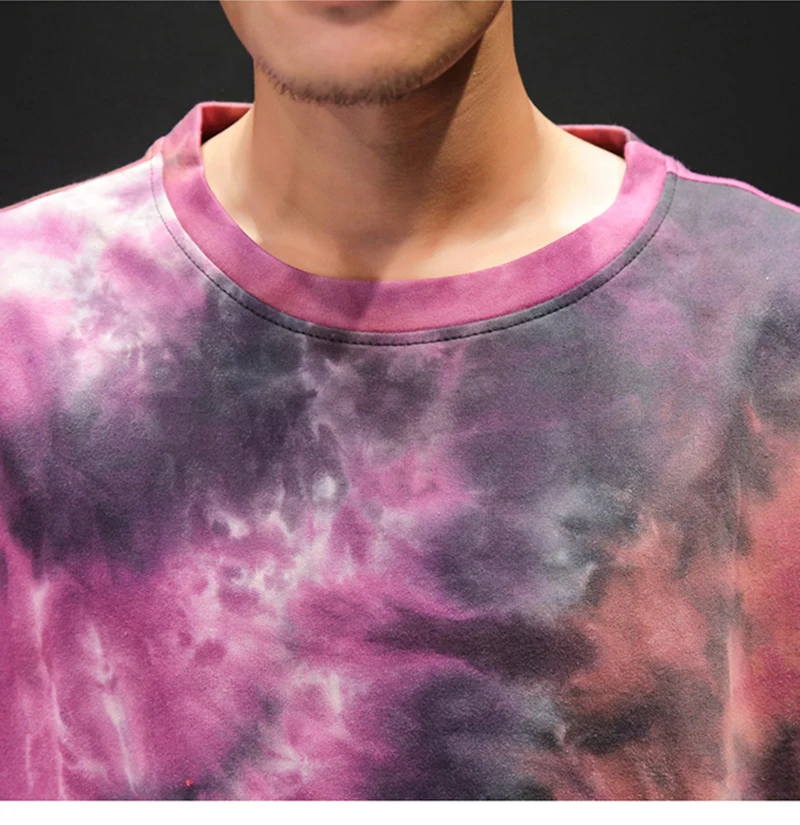 Psychedelic футболки для мужчин лето Swag граффити красочная растекшаяся краска чернильный принт Рок Рэп крутые мужские s футболки высокий уличный скейтборд