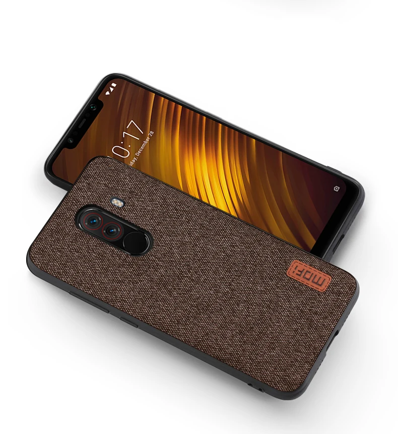 Чехол Pocophone F1, чехол MOFI для xiaomi Pocophone F1, тканевый чехол poco F1, глобальный силиконовый чехол с кромкой, полный Чехол, матовый чехол