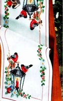 top quality lovely counted cross stitch kit table cloth tablecloth brid candle flowers placemat