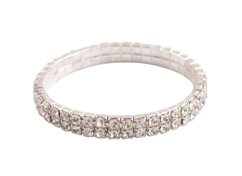 2 шт прозрачный Кристальный горный хрусталь растягивающийся браслет Свадебный |