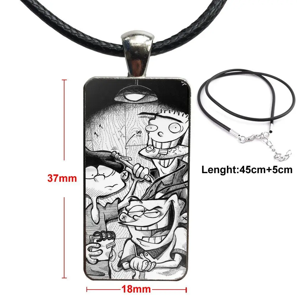 Забавное модное ожерелье из мультфильма Ed Edd N Eddy ручной работы прямоугольное
