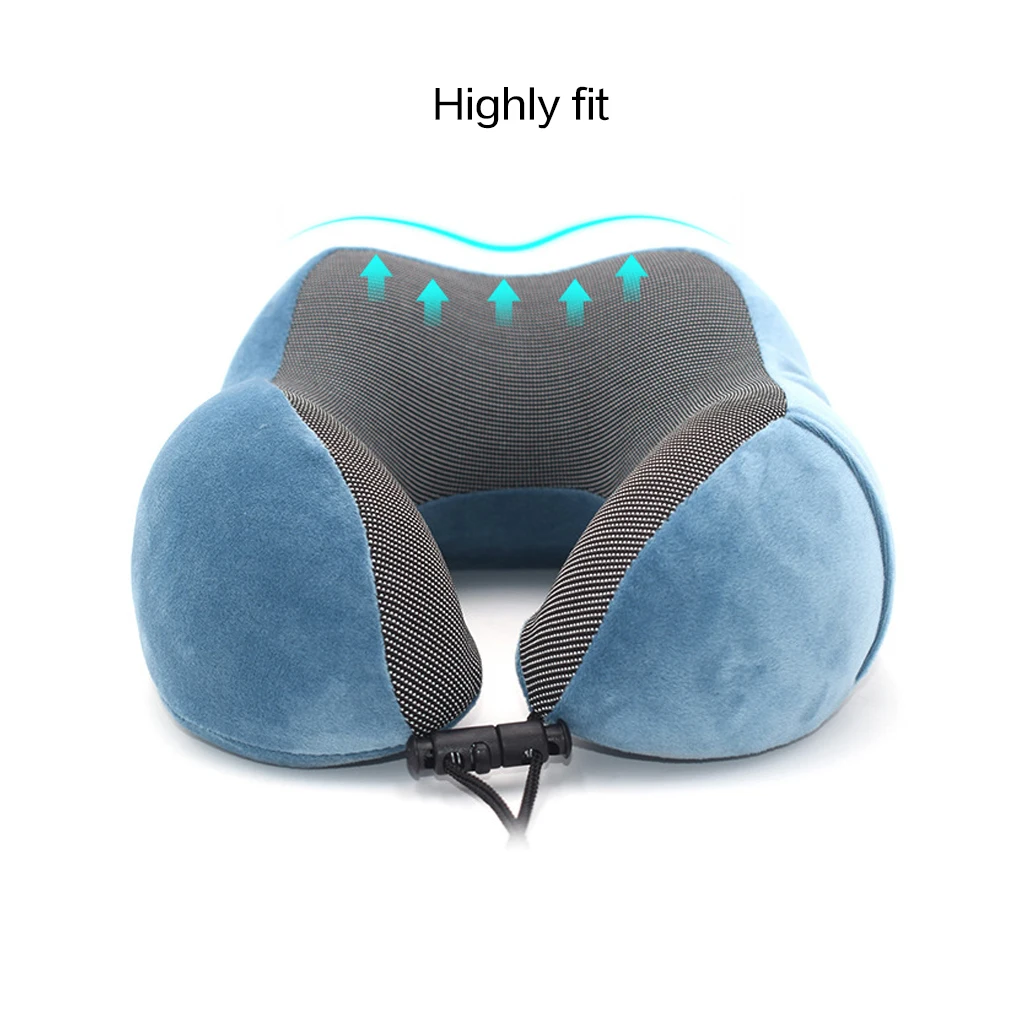 Memory Foam Подушки для шеи u-образный мягкий медленный отскок пространства Путешествия Подушка твердый шейный затылочный Медицинский подушки для офиса полета