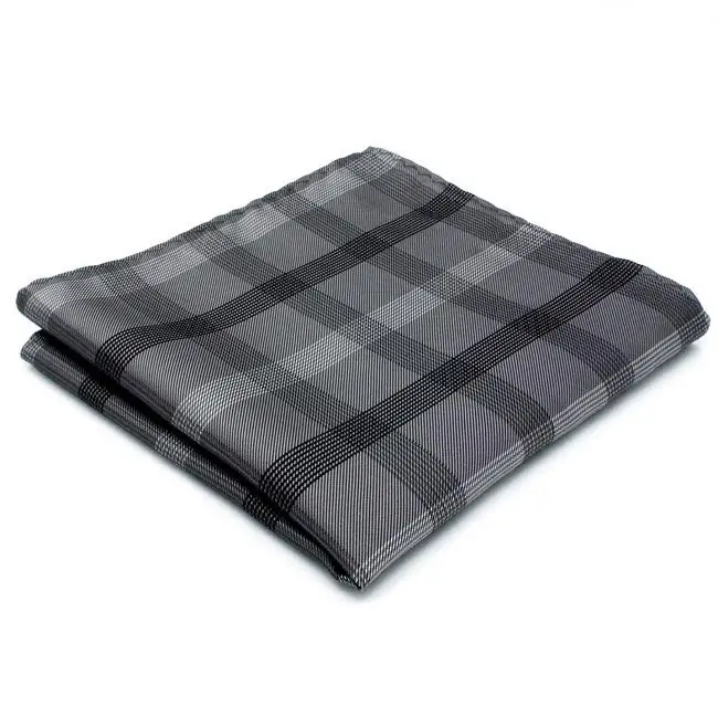 Same Design Hanky Темно-серый шашки мужской набор галстуков Классический аксессуар свадебный квадратный Карманный Xlong шелк - Цвет: Same Design Hanky