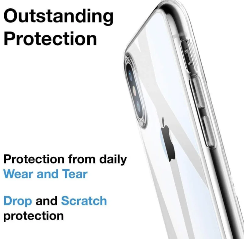 For iPhone X XS Max XR 8 7 6S PLUS Transparent Crystal Clear Soft TPU Silicon Shockproof Case Cover Mobile Phone Accessories | Мобильные