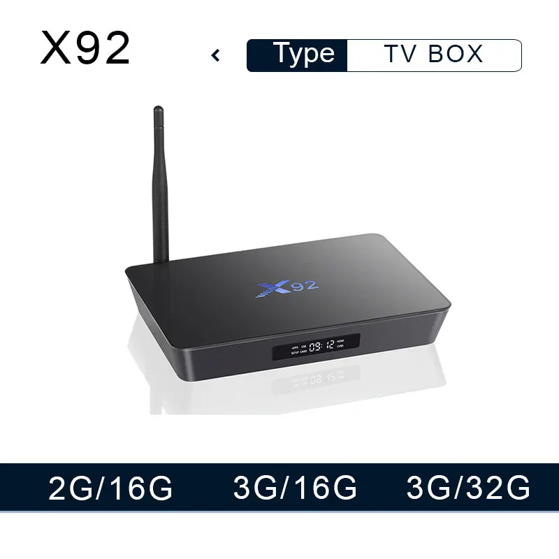 Приставка для ТВ X92 Smart Amlogic S912 Android 7 1 tv box 2 GB/3 GB 16 GB/32 Octa Core 4 k Процессор 5G Wi Fi HDMI 0 H.265 PK X96mi set|ТВ-приставки и